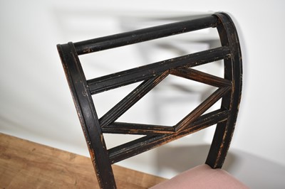 Lot 1219 - Set of four late 18th / early 19th century Continental ebonised side chairs
