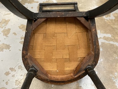 Lot 1219 - Set of four late 18th / early 19th century Continental ebonised side chairs