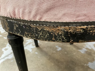 Lot 1219 - Set of four late 18th / early 19th century Continental ebonised side chairs