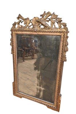 Lot 1223 - 18th century Continental giltwood wall mirror