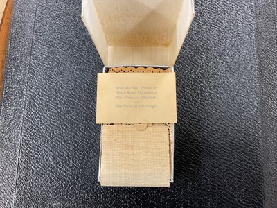 Lot 25 - The Wedding of H.R.H. The Princess Elizabeth to Lieutenant Philip Mountbatten R.N. 20th November 1947, scarce piece of Wedding cake .