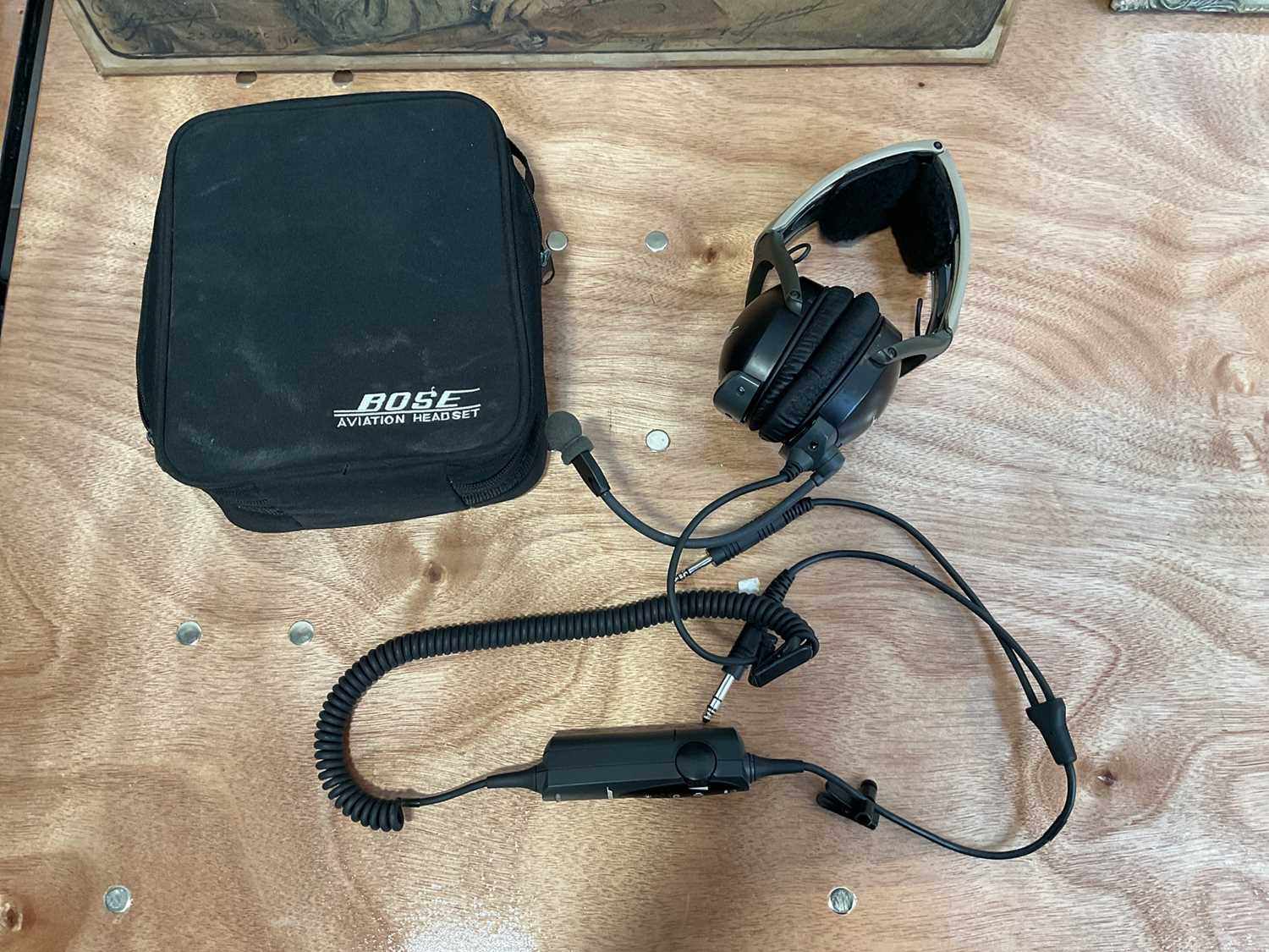 Lot 5092 - Pair of Bose AHX-32-03 Aviation headphones (ear pads worn)