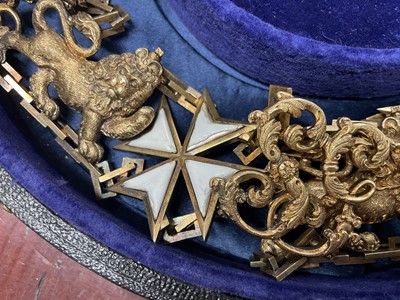 Lot 1 - The Most Distinguished Order of St. Michael and St. George, scarce early 20th century Knights Grand Cross (GCMG) Collar chain. The fine quality silver gilt and white enamel chain formed of alte...