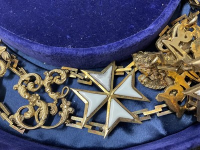 Lot 1 - The Most Distinguished Order of St. Michael and St. George, scarce early 20th century Knights Grand Cross (GCMG) Collar chain. The fine quality silver gilt and white enamel chain formed of alte...
