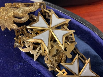 Lot 1 - The Most Distinguished Order of St. Michael and St. George, scarce early 20th century Knights Grand Cross (GCMG) Collar chain. The fine quality silver gilt and white enamel chain formed of alte...