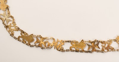 Lot 1 - The Most Distinguished Order of St. Michael and St. George, scarce early 20th century Knights Grand Cross (GCMG) Collar chain. The fine quality silver gilt and white enamel chain formed of alte...