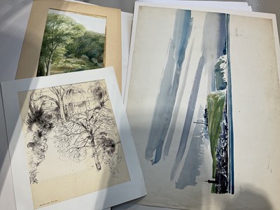 Lot 5142 - Two folios of pictures and prints, including private press, Etchings for the Art Union of London, modern lithographs, including good decorator's pieces