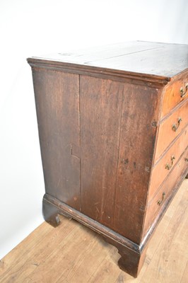 Lot 1242 - Early 18th century walnut feather banded chest