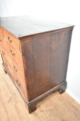 Lot 1242 - Early 18th century walnut feather banded chest