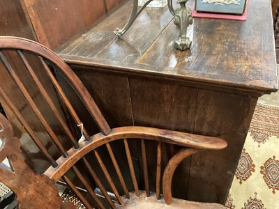 Lot 1242 - Early 18th century walnut feather banded chest