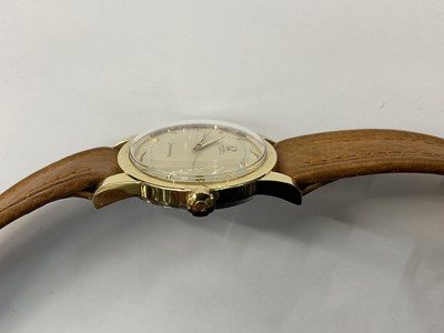 Lot 763 - 1950s Omega Seamaster wristwatch in gilt case with box
