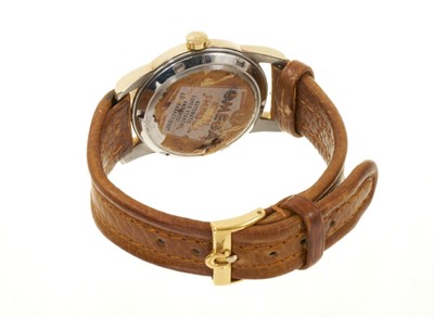 Lot 763 - 1950s Omega Seamaster wristwatch in gilt case with box