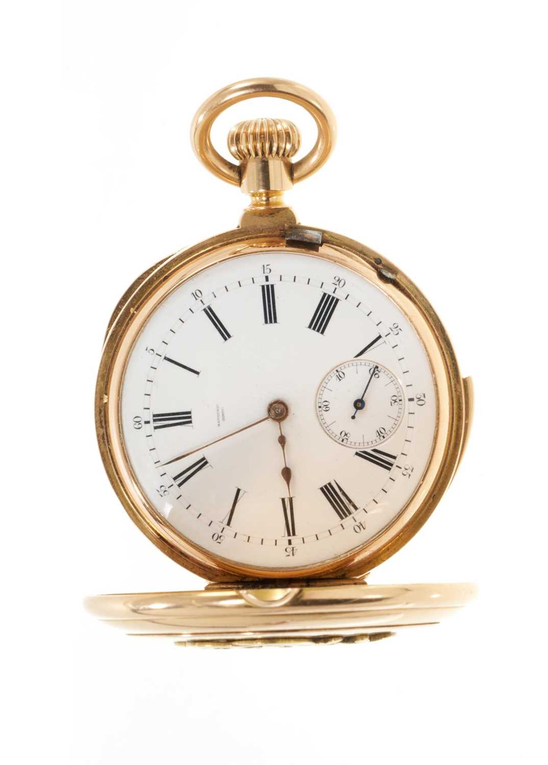 Lot 791 - Antique 18ct gold quarter repeating pocket watch