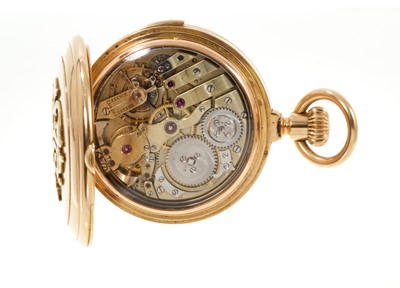 Lot 791 - Antique 18ct gold quarter repeating pocket watch