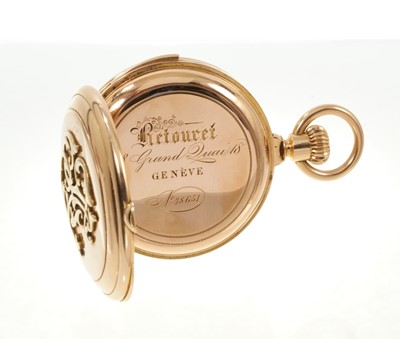 Lot 791 - Antique 18ct gold quarter repeating pocket watch