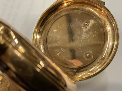 Lot 791 - Antique 18ct gold quarter repeating pocket watch