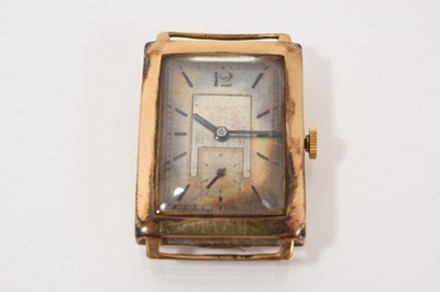 Lot 580 - Late 1920s Rolex 9ct gold tank shaped wristwatch