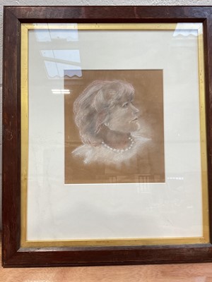 Lot 5285 - Theatrical interest: pastel portrait of Ellen Terry (1847-1928) by Charles Campbell, inscription verso, 24.5cm x 21cm