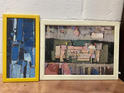 Lot 5156 - Group of pictures, including French abstract oils