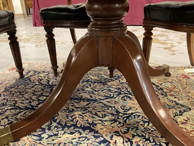 Lot 1255 - Unusual George IV mahogany pedestal extending dining table