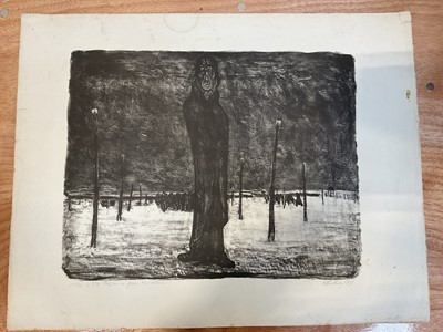 Lot 5140 - French School lithographic, 'Le PG Russe', probably a Russian soldier, dated 1949, 15/50, etc