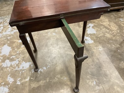 Lot 1247 - George II red walnut card table