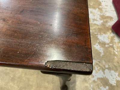 Lot 1247 - George II red walnut card table