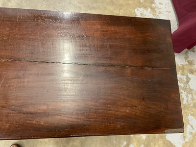 Lot 1247 - George II red walnut card table