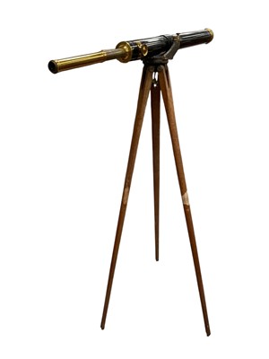Lot 1248 - Late 19th / early 20th century telescope on tripod stand