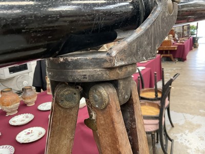 Lot 1248 - Late 19th / early 20th century telescope on tripod stand