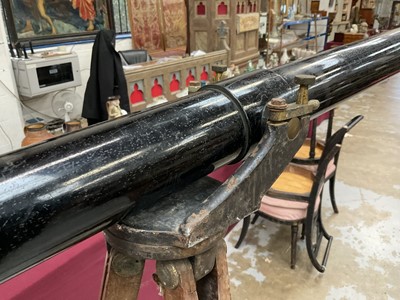 Lot 1248 - Late 19th / early 20th century telescope on tripod stand