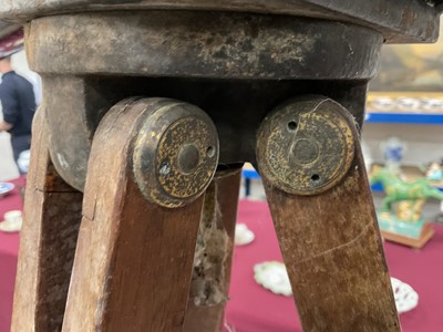 Lot 1248 - Late 19th / early 20th century telescope on tripod stand