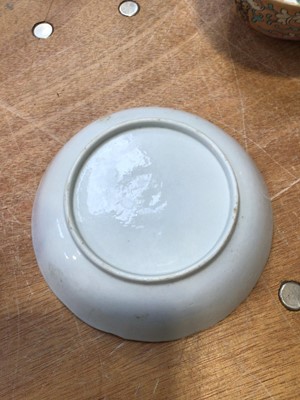 Lot 5083 - A mixed group of ceramics to include a 19th century Chinese blue and white bottle vase, a prunus vase etc, together with two modern bookends