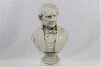 Lot 3676 - Victorian painted plaster bust of Prime...