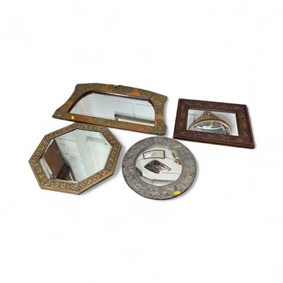 Lot 5309 - Four various wall mirrors, including metal and wooden framed
