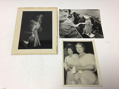 Lot 45 - Collection of 1970s Royal ephemera including photographs of H.M. Queen Elizabeth The Queen Mother, invitations to private functions and dinner with the Royal family including car passes , a lette...