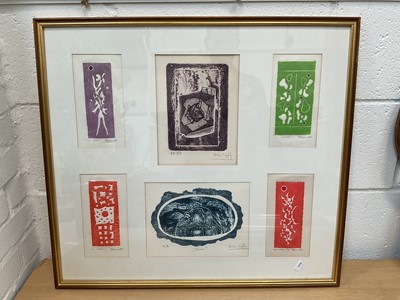 Lot 5145 - Group of 20th century pictures, mostly abstract, including works by Helene Laffly