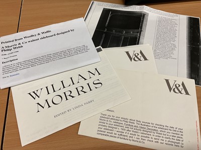 Lot 1254 - Arts and Crafts two height oak sideboard attributed to Morris & Co. after a design by Philip Webb