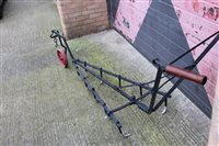 Lot 3686 - Substantial antique wrought iron horse-drawn...