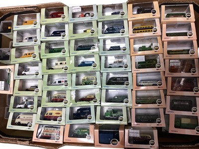 Lot 1868 - Oxford 1:76 scale Commercials & Omnibus, in display boxes (approx.90)