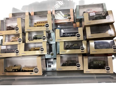 Lot 1874 - Oxford 1:76 scale Military, Haulage & Omnibus, in display boxes (approx.48)