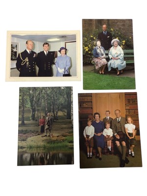 Lot 79 - H.M. Queen Elizabeth II & H.R.H. The Duke of Edinburgh, three signed 1980s Christmas cards for 1982, 1985, 1987 each with colour photographs to the covers. Provenance: sent to Major Sir John...