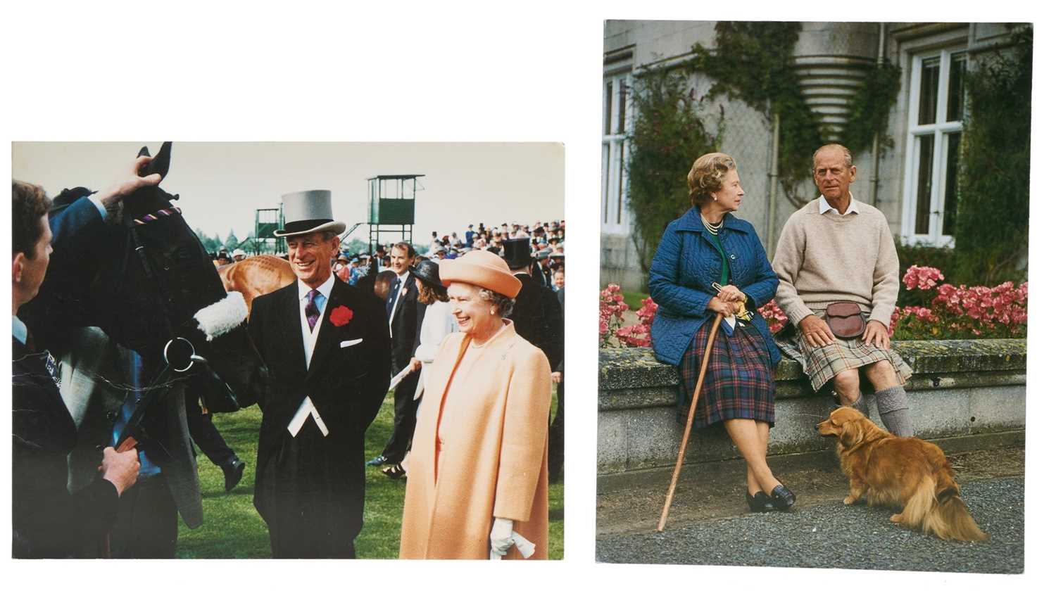 Lot 80 - H.M. Queen Elizabeth II & H.R.H. The Duke of Edinburgh, two signed 1990s Christmas cards for 1990 & 1992 each with colour photographs to the covers. Provenance: sent to Major Sir John Gri...