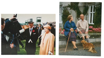 Lot 80 - H.M. Queen Elizabeth II & H.R.H. The Duke of Edinburgh, two signed 1990s Christmas cards for 1990 & 1992 each with colour photographs to the covers. Provenance: sent to Major Sir John Gri...
