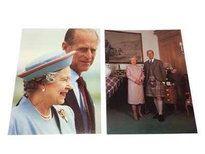Lot 81 - H.M. Queen Elizabeth II & H.R.H. The Duke of Edinburgh, two signed 1990s Christmas cards for 1993 & 1995 each with colour photographs to the covers. Provenance: sent to Major Sir John Gri...