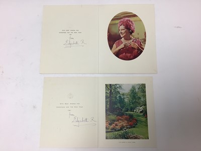 Lot 87 - H.M. Queen Elizabeth The Queen Mother, four signed 1960s Christmas cards with photographs to the interiors (4)