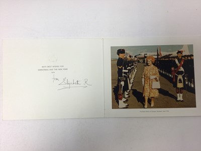 Lot 88 - H.M. Queen Elizabeth The Queen Mother, four 1970s Christmas cards with photographs to the interiors