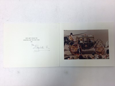 Lot 88 - H.M. Queen Elizabeth The Queen Mother, four 1970s Christmas cards with photographs to the interiors