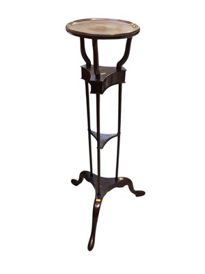 Lot 5328 - Edwardian mahogany jardiniere stand measuring approximately 110cm tall