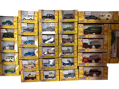 Lot 1877 - Classix 1:76 scale Transport Teasures diecast models Haulage, Commercials & Cars, in window boxes, approx 100 (1 box)